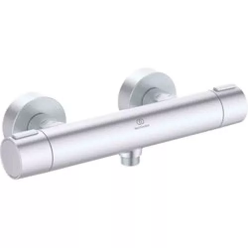 Ideal Standard Ceratherm Alu+ Exposed Thermostatic Shower Mixer, Silver, Silver