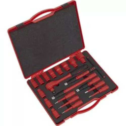 Sealey AK7941 Insulated Socket Set 20Pc 1/2"sq Dr Walldrive Vde App., Multi