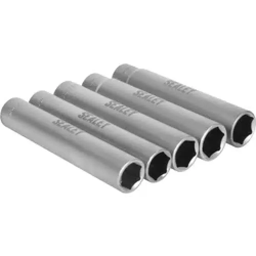 Sealey SX1519 Extra-deep Socket Set 15, 16, 17, 18, 19Mm 5Pc 3/8 Sq Drive, Multi