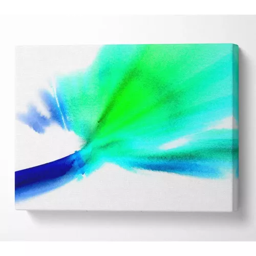 Blue Green Celebration - Wrapped Canvas Art Prints