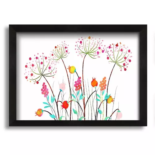 Wild Flower Colours - Picture Frame Painting on Canvas