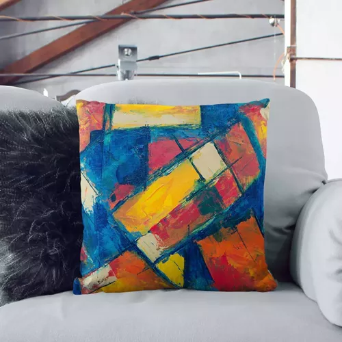 Abstract Art Painting Vol.339 by S.Johnson Cushion with Filling