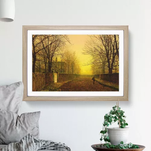 Golden Autumn by John Atkinson Grimshaw - Picture Frame Painting