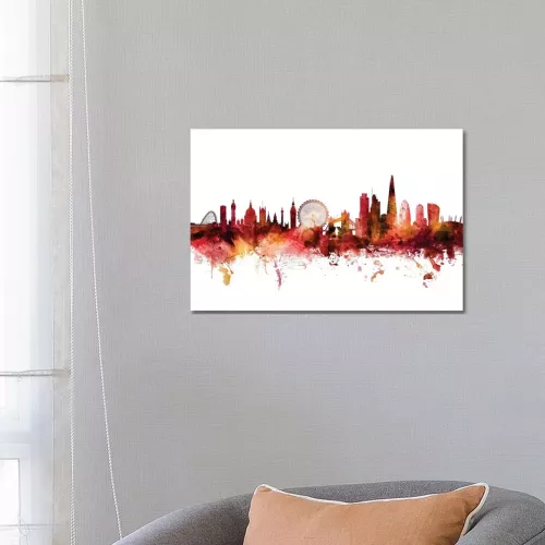 Nashville, Tennessee Skyline by Michael Tompsett - Wrapped Canvas Art Prints