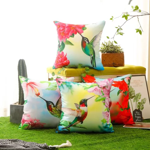 Indoor / Outdoor Animal Print Red Square Throw Pillow Cover