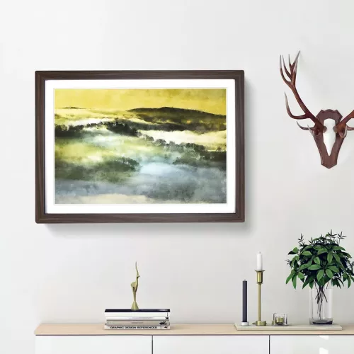 Mist over Da Lat in Vietnam - Picture Frame Graphic Art Print