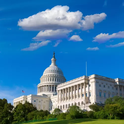 Capitol Building Washington by Lunamarina - Wrapped Canvas Photograph