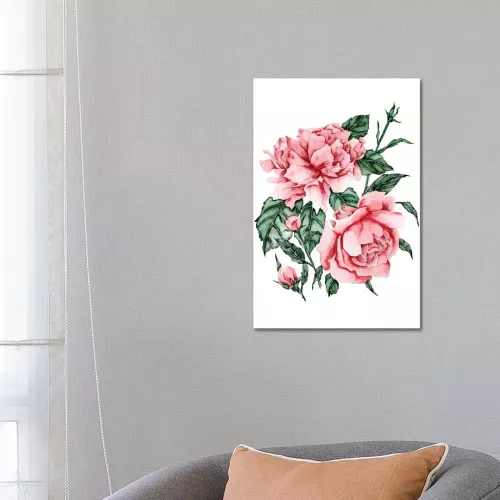Roses Are II 1 Piece Wrapped Canvas Painting