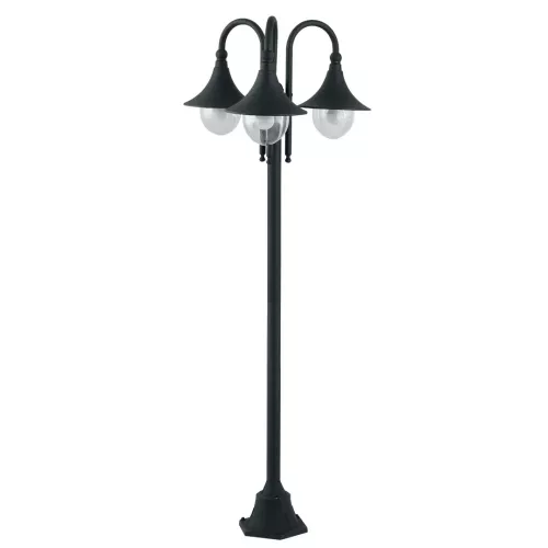 Black 1-Light 190Cm H Hardwired Lamp Post