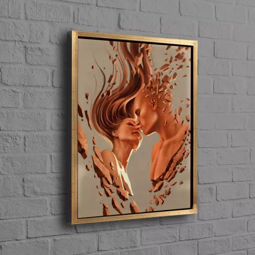 Modern Abstract Couple Canvas Wall Art Print Perfect For A Personalized Home Decor Gift For Love