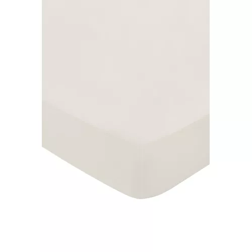 1951 'Luxury 600 Thread Count' Egyptian Cotton Fitted Sheet in Light Beige | Size: Single Fitted