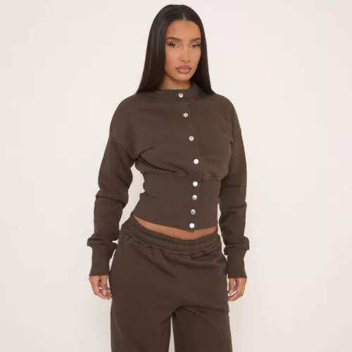 EGO Women's Long Sleeve Sweatshirt in Chocolate | Size: 6