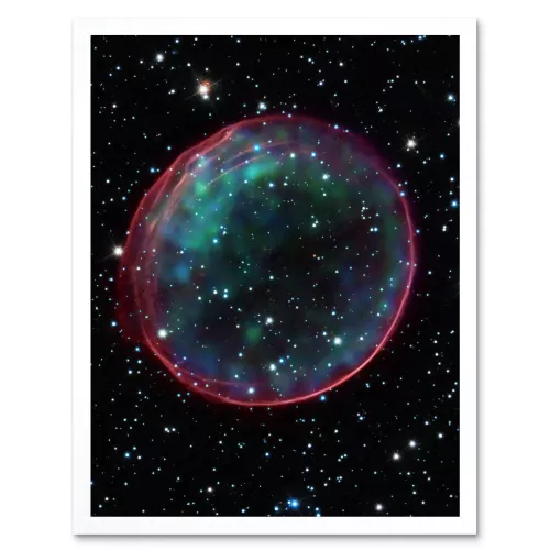 Artery8 Hubble Space Telescope Image Supernova Remnant Bubble Optical & X-Ray Blue Pink Composite Image SNR 0509-67.5 Gas Sphere Large Magellanic