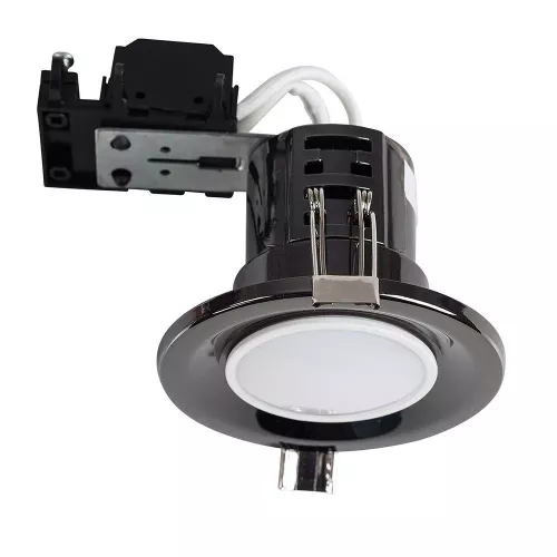 ValueLights Downlight Fire Rated Ceiling Light Fitting 4 Pack in Black