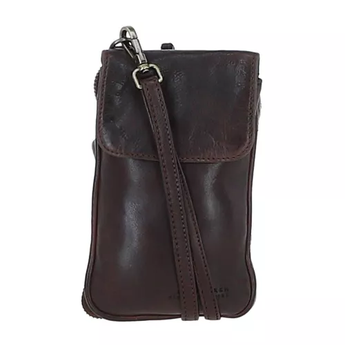 Ashwood Leather Women's 'Unicita Urbana' Real Leather Crossbody Smartphone Bag in Brown
