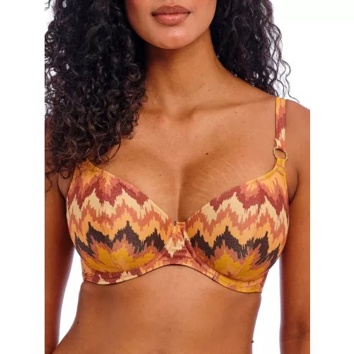 Freya Women's Arizona Wave Plunge Bikini Top in Orange | Size: 32F