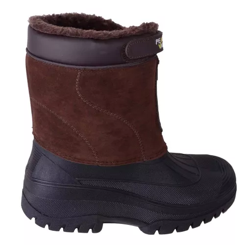 ABSOLUTE FOOTWEAR Men's Thermal Faux Fur Lined Winter Snow Calf Length Boots in Brown | Size: 7
