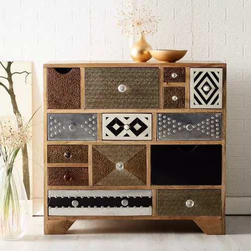 IH Design Celis Limited Edition Multi Drawer Chest in Brown