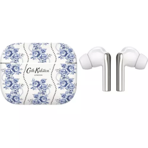 VQ Skylark Wireless Bluetooth Earbuds - White & Blue, White,Patterned,Blue
