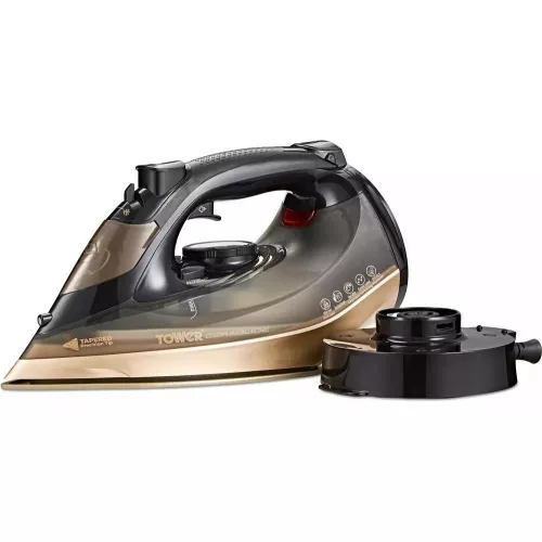 TOWER CeraGlide T22022GLD Steam Iron - Black & Gold, Black,Gold