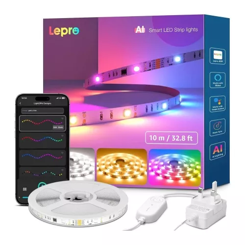 LEPRO AI Smart S2 Rainbow Strip Light - RGB, 10 m