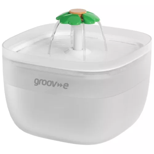 GROOV-E Pet-Tech GV-PT03 WE Pet Water Fountain, White