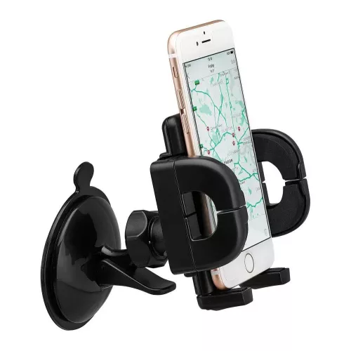 LOGIK LMUCARM16 Universal Smartphone Suction Mount, Black