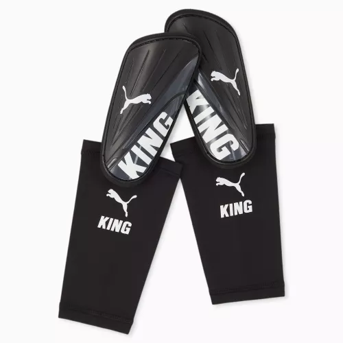 PUMA KING Sleeve Shin Guards in Black | Size Large