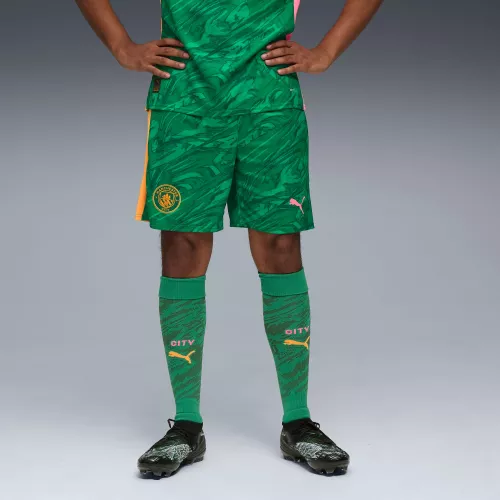 PUMA Manchester City 25/26 Goalkeeper Shorts Men in Green | Size Small