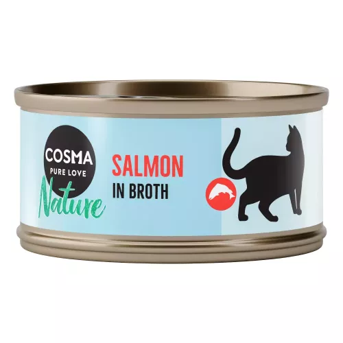 6x70g Salmon Cosma Nature Wet Cat Food