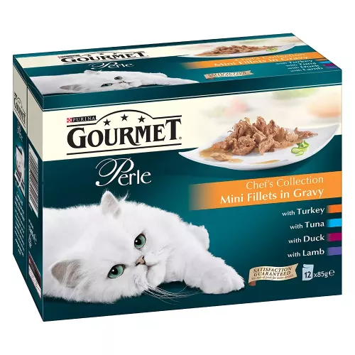 12x85g Chef's Collection in Gravy Gourmet Perle Wet Cat Food
