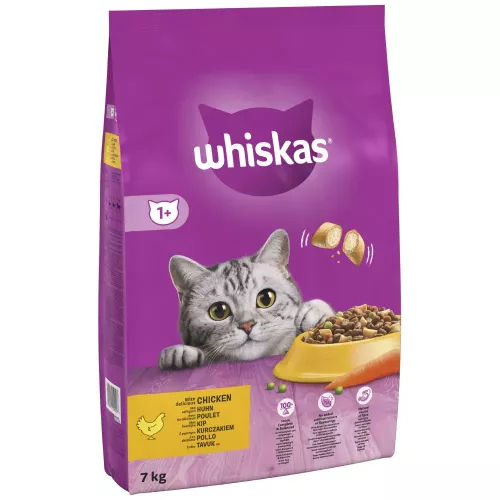 7kg Chicken Whiskas 1+ Dry Cat Food