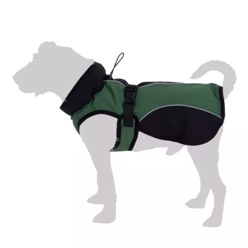 Soft Shell Dog Coat Green 45cm Back Length