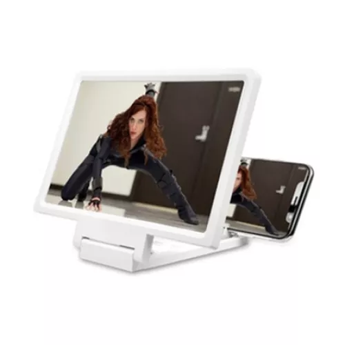 Smartphone Screen Amplifier - Universal Phone Accessory, Lightweight PVC, Black or White | Wowcher
