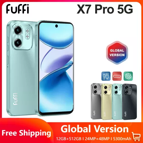 FUFFI X7 Pro Smartphones Cellphone Android 14 6.56 inch Screen,12+512GB 24+48MP Mobile phone 5800mAh Google Play Store Phone