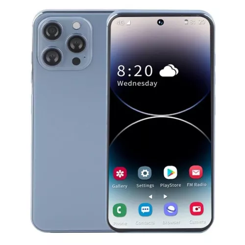 4G 6.7in Smartphone 4GB and 128GB DualCards DualStandby 4000mah 16MP and 8MP for Android12 Phone for Daily 100‑240V Blue