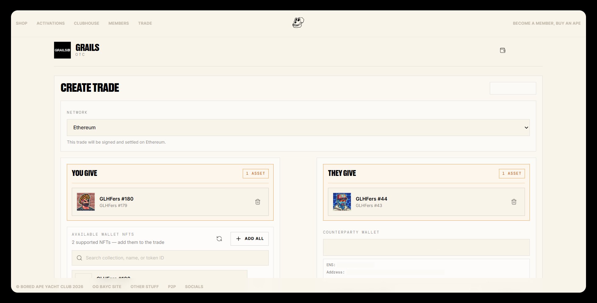 GLHFers NFT Collection Goes Live on GrailsOTC for Secure Swaps - Abstract blockchain breaking news