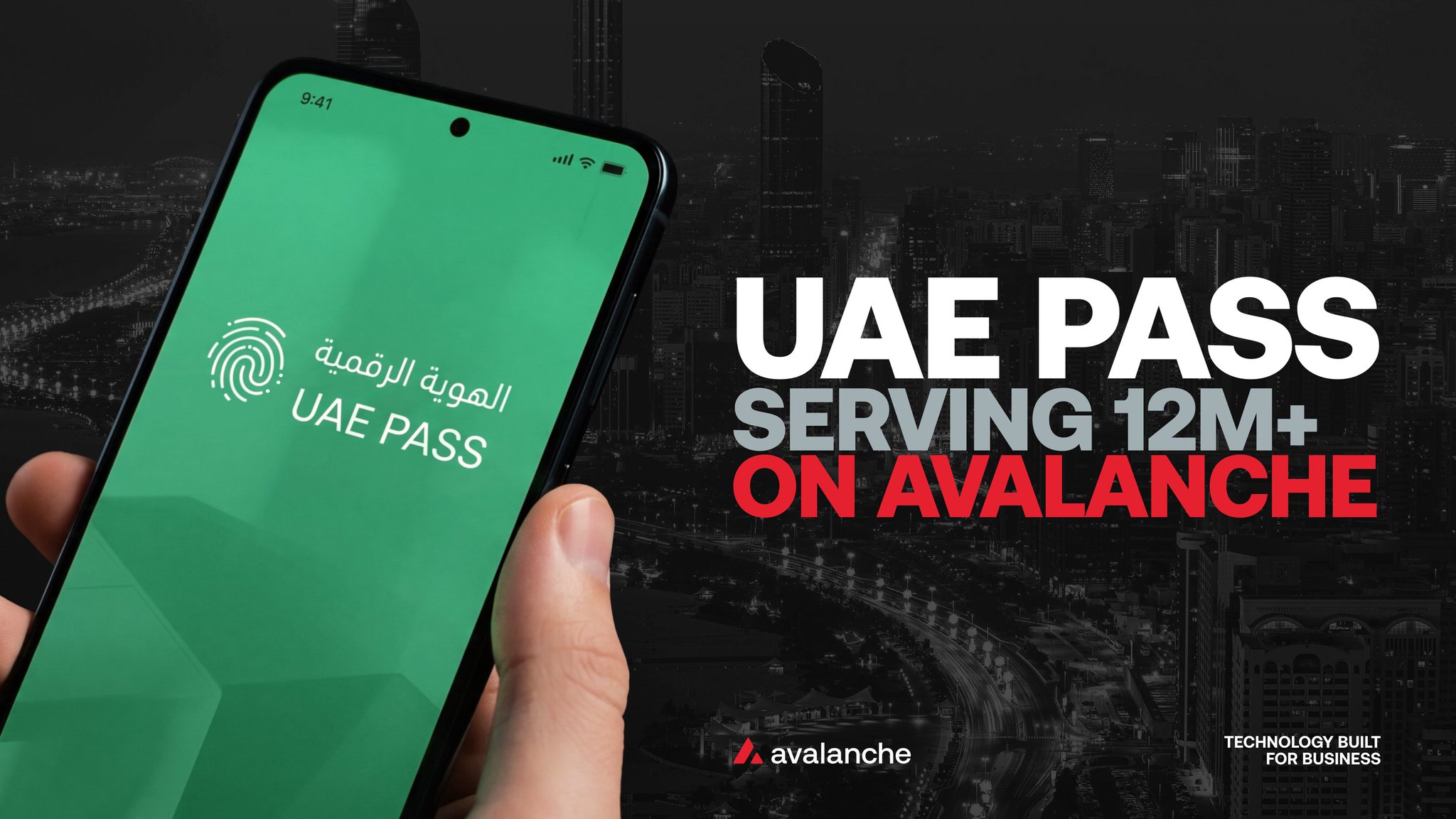 Avalanche Says UAE PASS Digital ID Now Serves 12M+ Users - Abstract blockchain breaking news
