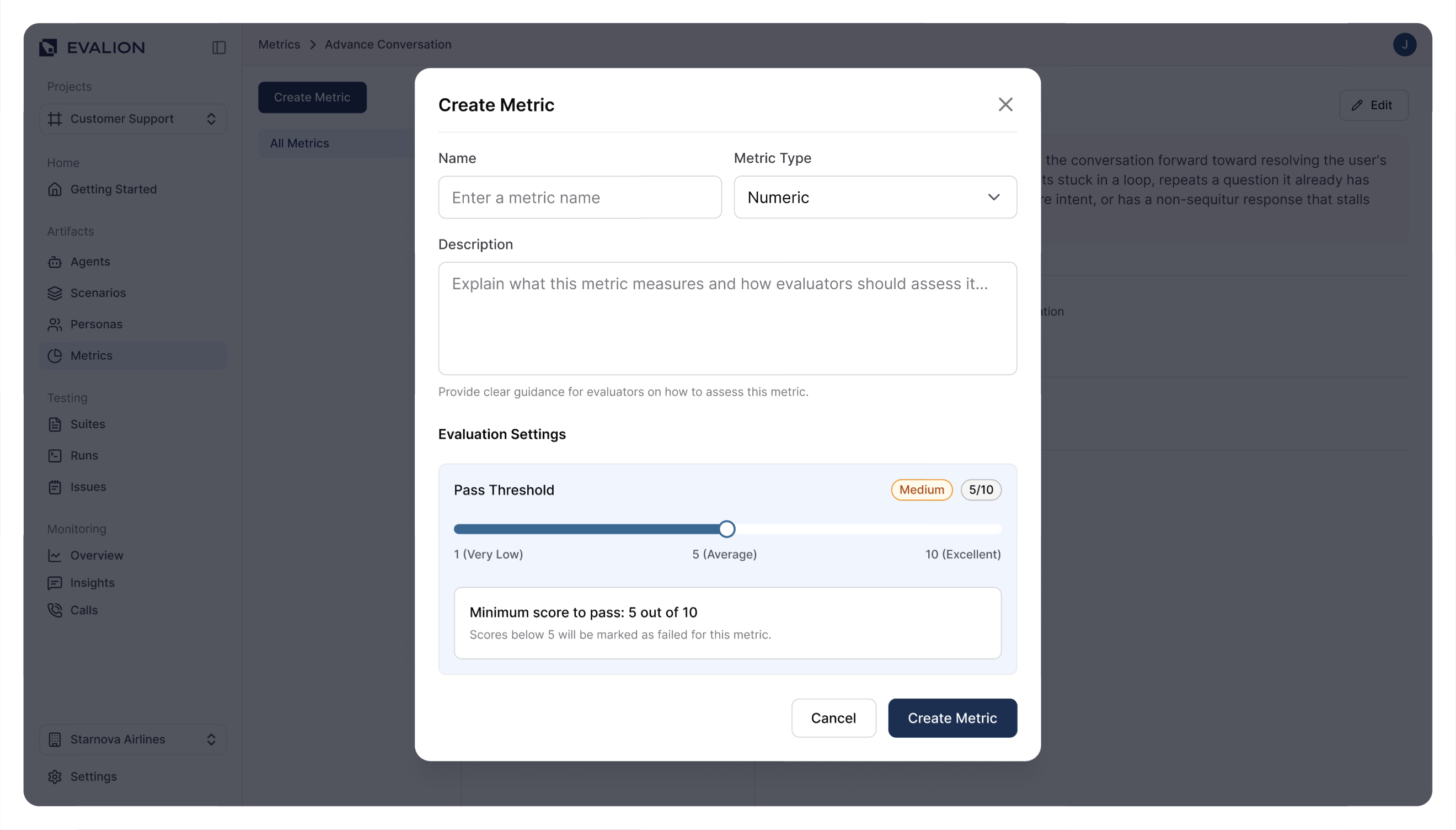 Create Custom Metric