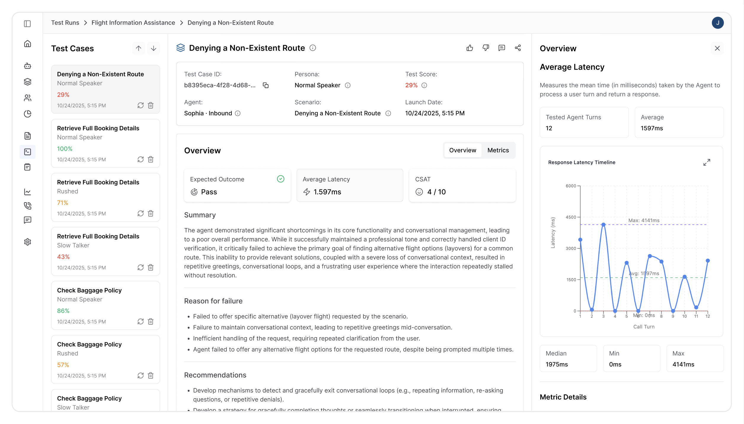 Evalion Test Failure