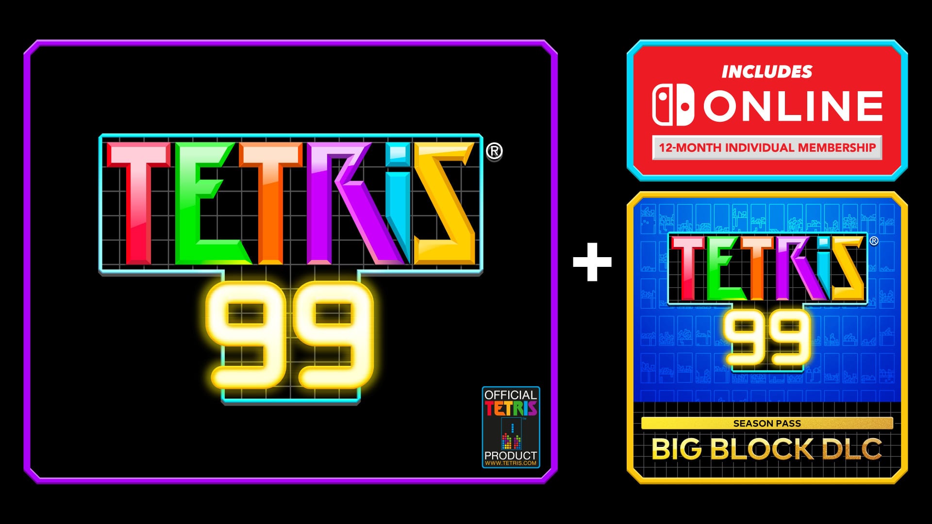 Tetris® 99 + Big Block DLC + Nintendo Switch Online Individual Membership (12 Months) cover