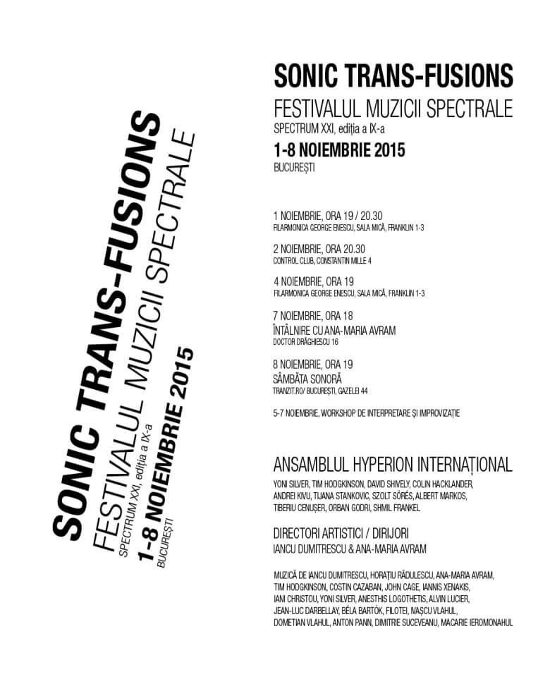 Festival Pass | Festivalul Sonic Trans-Fusions SPECTRUM XXI, ediţia a IX-a