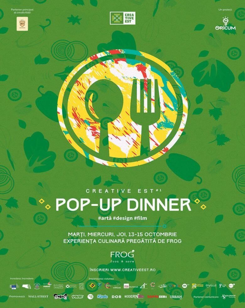 [ANULAT] Pop-up dinner Creative Est 3 cine cu experiențe gastronomice artizanale alături de antreprenorii români din artă, film și design