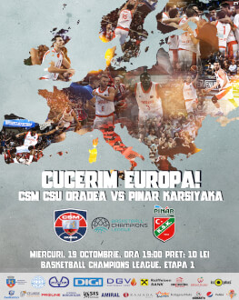 CSM CSU Oradea vs Pinar Karsiyaka Basketball Champions League, Etapa 1