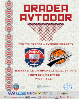 CSM CSU Oradea vs Avtodor Saratov Basketball Champions League, etapa 3