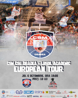 CSM CSU Oradea vs Lukoil Academic turul 2, Basketball Champions League