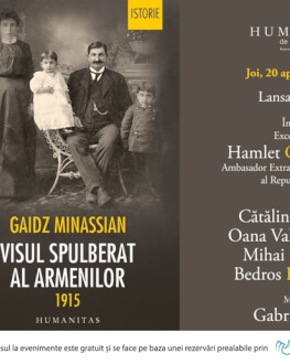 Lansare de carte – „Visul spulberat al armenilor. 1915“ de  Gaidz Minassian joi, 20 aprilie, ora 19.00, la Librăria Humanitas de la Cişmigiu