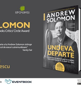 Întâlnire cu Andrew Solomon, prin Skype. Dialog cu Corina Șuteu, Elena Lăsconi, Sabina Fati și Radu Paraschivescu joi, 5 iulie, ora 19.00, la Librăria Cărturești Verona