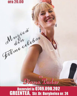 Muzică din Filme Celebre Vineri 28 septembrie, ora 20.00,  Greentea, str. Dr. Burghelea nr. 24