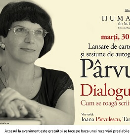 „Dialoguri secrete“ cu Ioana Pârvulescu și invitații săi marți, 30 octombrie, ora 19.00, la Librăria Humanitas de la Cișmigiu